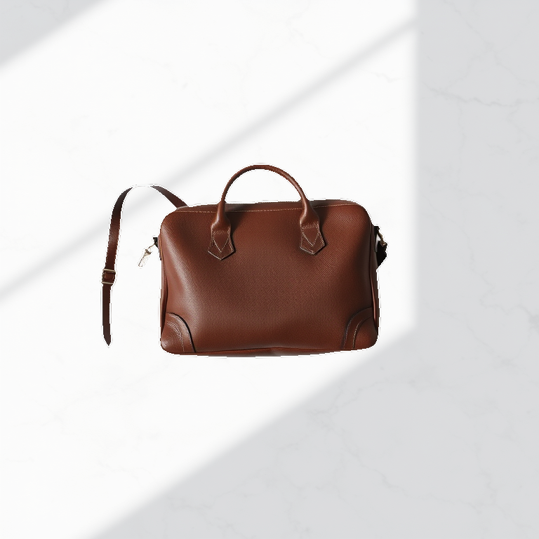 Handbag · white marble surface + soft shadow