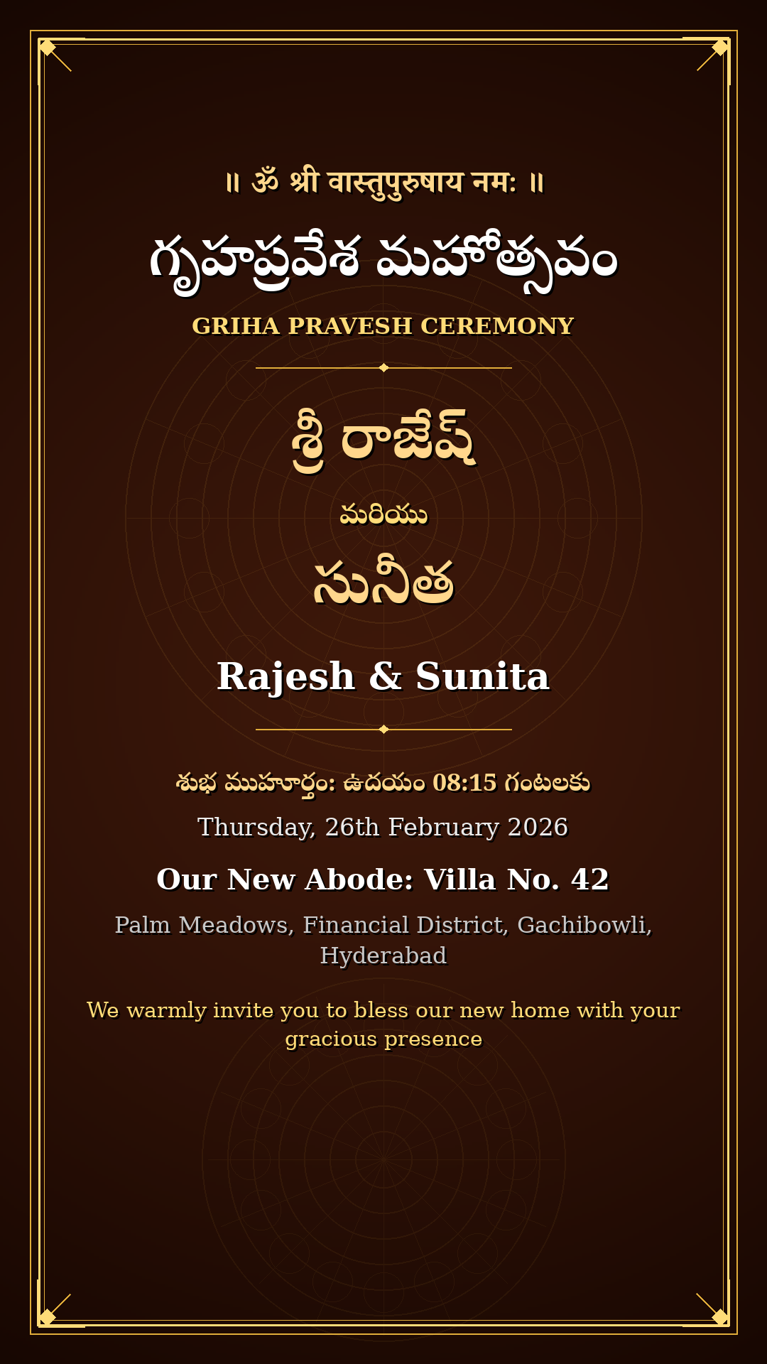 Griha Pravesh Ceremony
