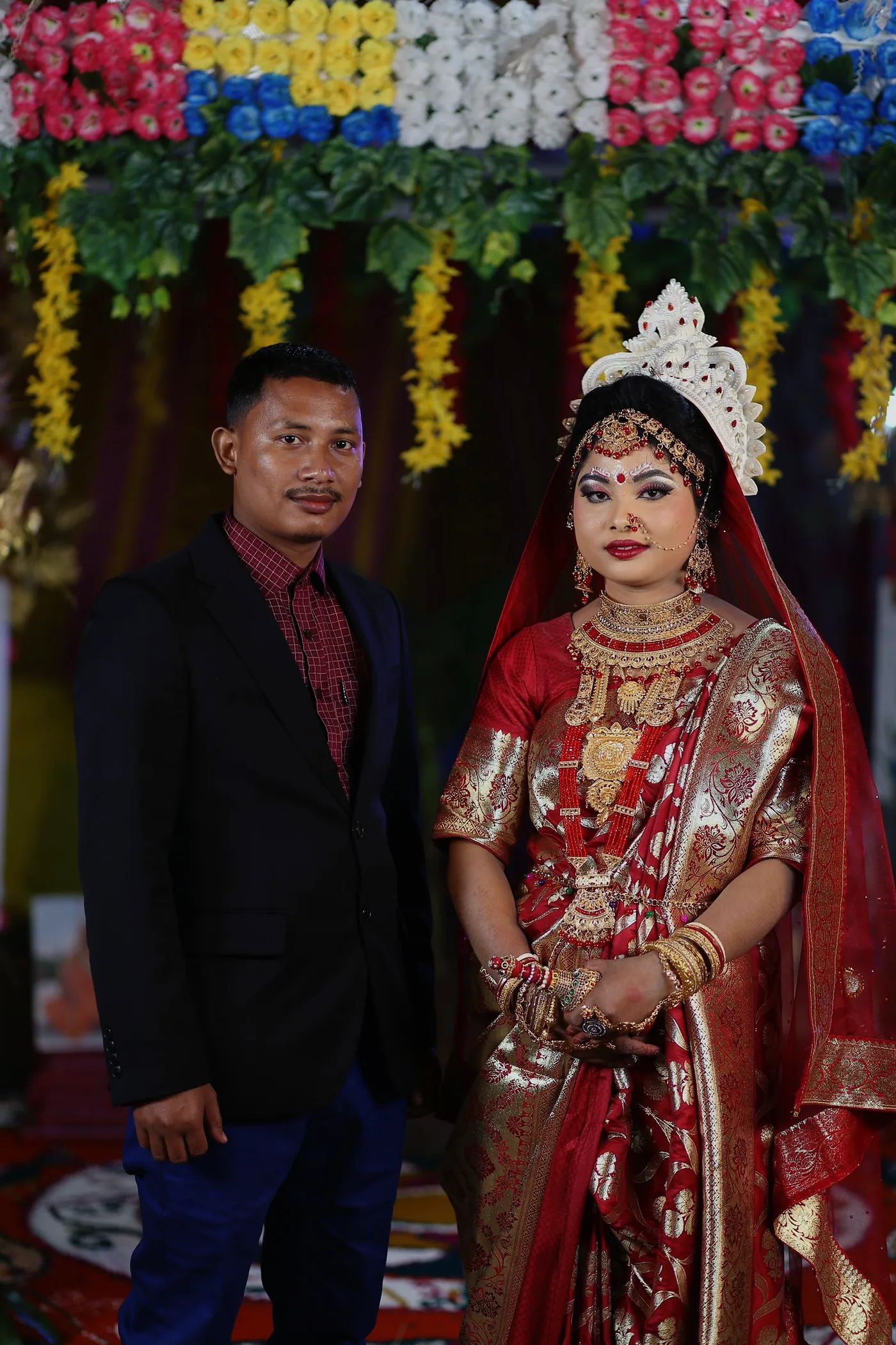 Finished Indian wedding portrait produced during the verified Wedding Batch Studio run