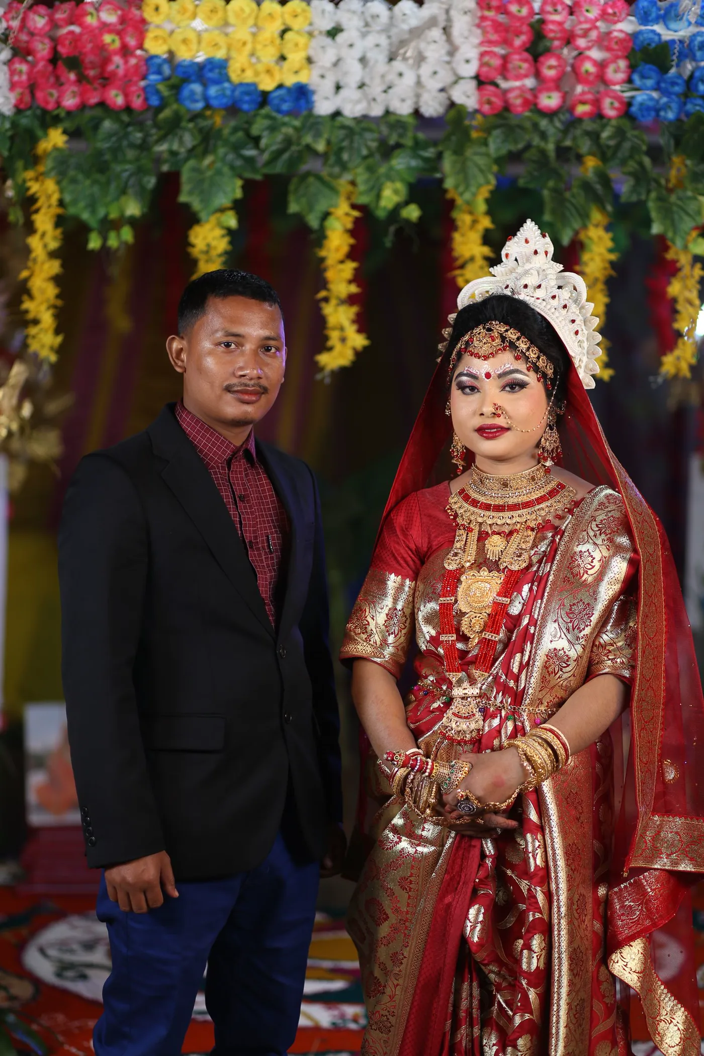 Wedding portrait before batch finishing